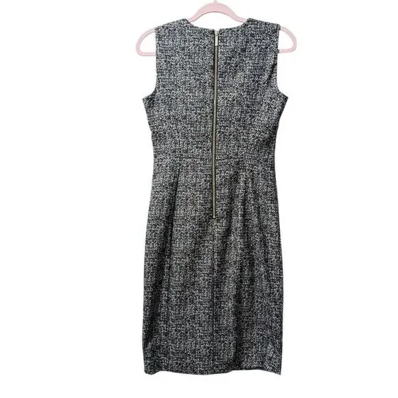 NWT Calvin Klein Women's Black Metallic party cocktail Sheath Dress